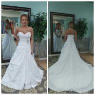 Wedding gown with corset back