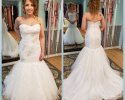 Fit and flair wedding gown