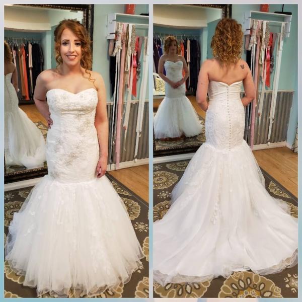 Fit and flair wedding gown