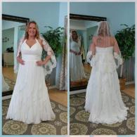 Halter wedding gown