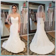 A-line lace bridal gown