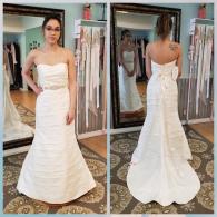Layered a-line bridal gown