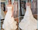 Ruched wedding gown