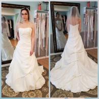 Ruched wedding gown