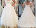 Ballgown with capped sleeves