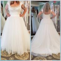 Ballgown with capped sleeves
