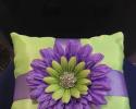 Purple and green pillow 