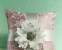 Pink lace ring bearer pillow