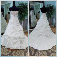 Wedding gown with corset and beading