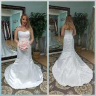 Satin wedding gown