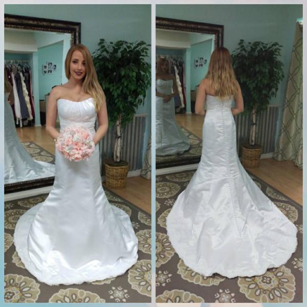 Satin wedding gown