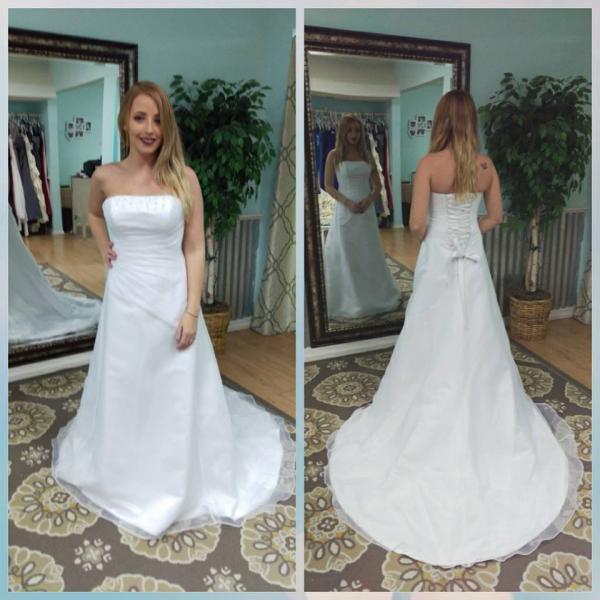 Strapless wedding gown