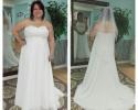 Strapless flowy wedding gown