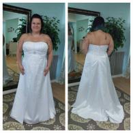 Silk wedding gown
