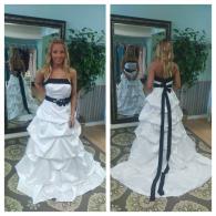Wedding gown with black details