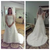 Wedding gown with beadwork