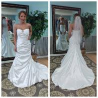 Fitted strapless wedding dress