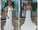Wedding gown with lace back